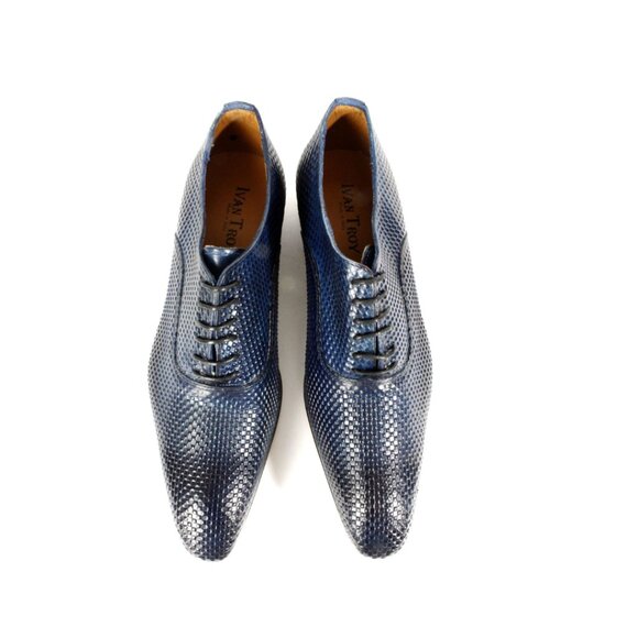Yaya Mens Blue Oxford Leather Shoe main image 5